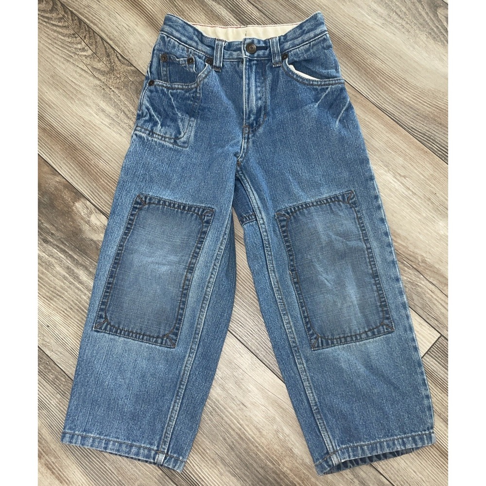 BABY GAP 5T WIDE LEG BAGGY DISTRESSED JEANS